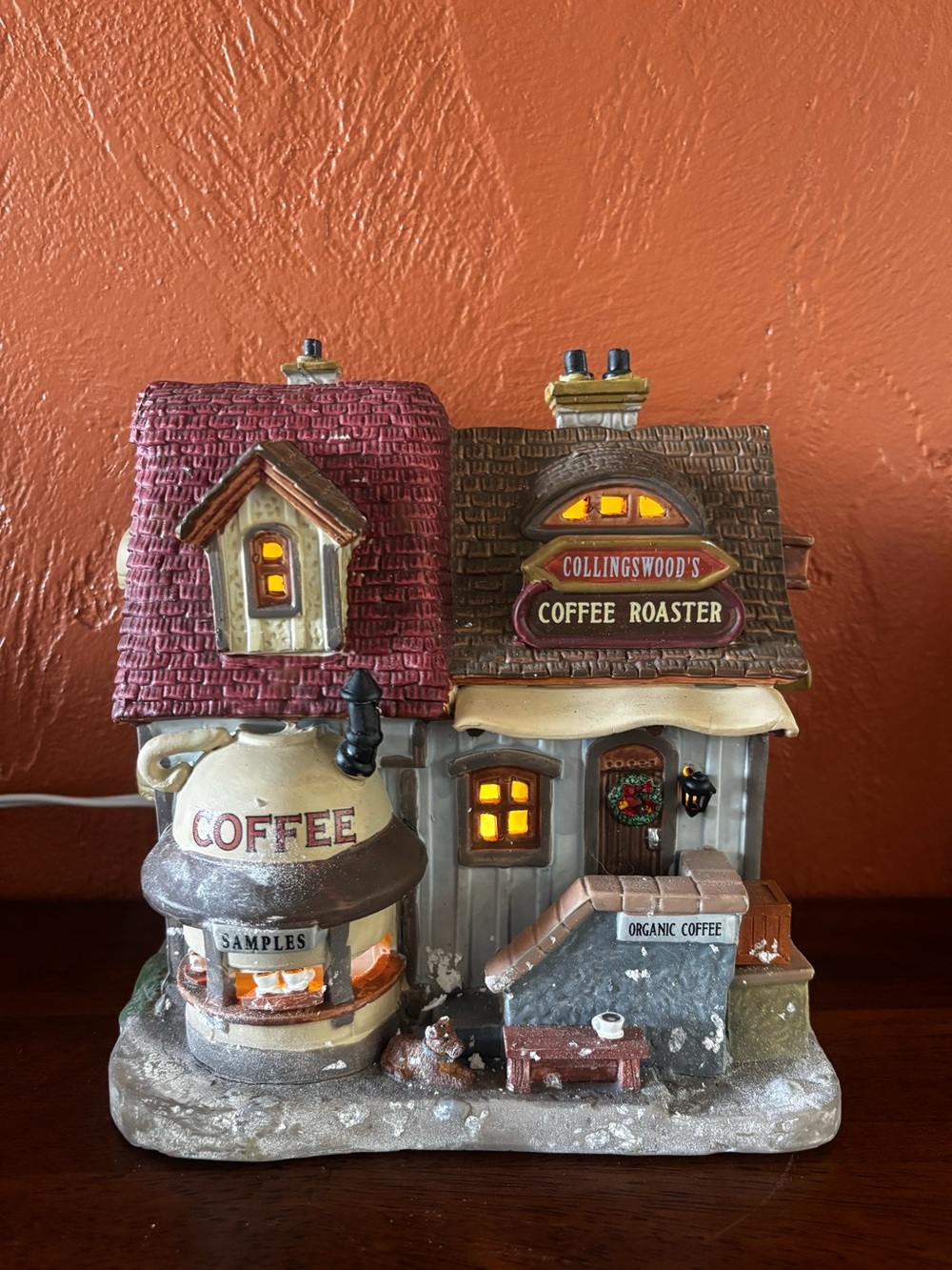 2016 Lemax Retired Collingswood's Coffee Roaster Seasonal Village